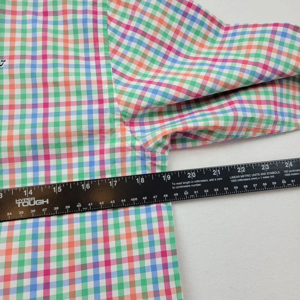 Vineyard Vines Kids Whale Shirt Long Sleeve Plaid Button Up Size L‎ (16-18)